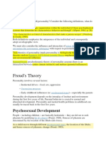 Freud's Theory: Psychosexual Development
