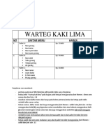 Table Warteg Kaki Lima