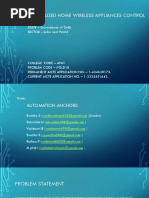 Centralized Wireless Home Appliances Control