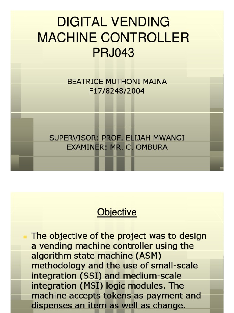 Digital Vending Digital Vending Machine Controller Machine Controller ...
