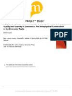 New Literary History Volume 31 issue 2 2000 [doi 10.1353%2Fnlh.2000.0022] Meikle, Scott -- Quality and Quantity in Economics- The Metaphysical Construction of the Economic Realm.pdf