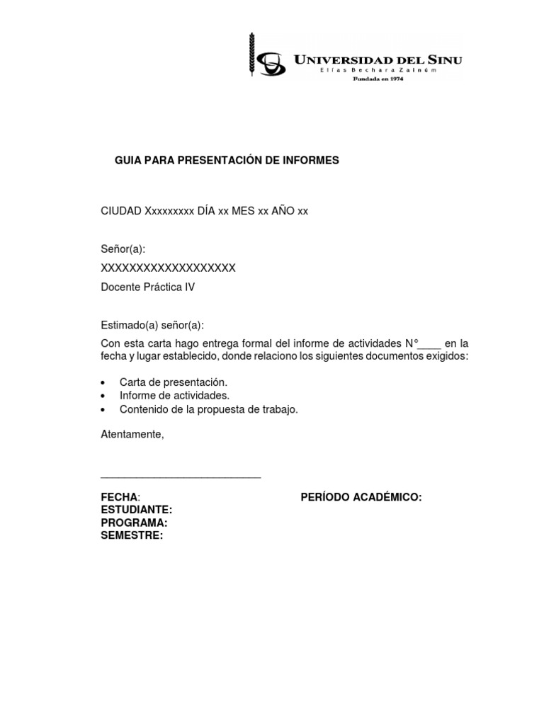 Modelo para Entrega de Informe Prácticas Empresariales | PDF