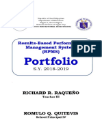 RPMS Portfolio of Richard R. Raqueño, ISNHS