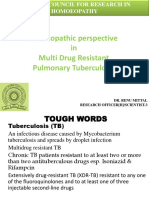 Homeopathic Perspective in Multi Drug Resistant Pulmonary Tuberculosis