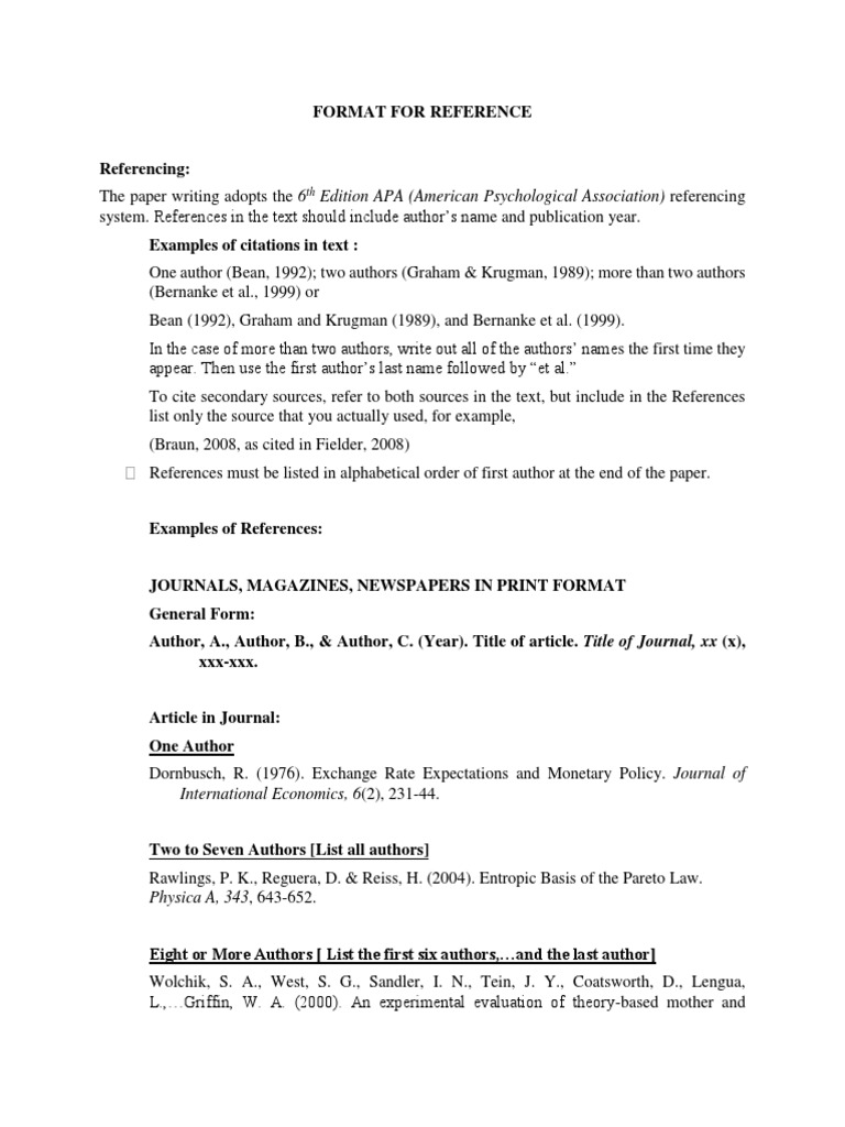 Format For Reference - Assignment | PDF | Digital Object Identifier ...