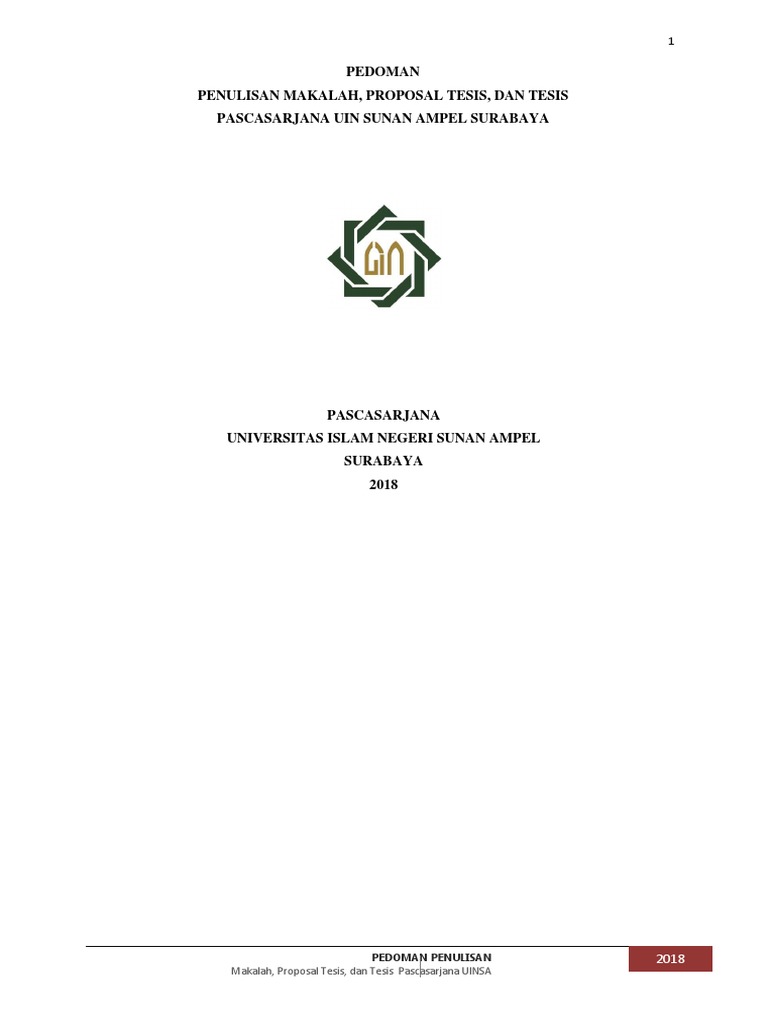 Pedoman Penulisan Makalah Dan Tesisd Magister Terbaru Docx