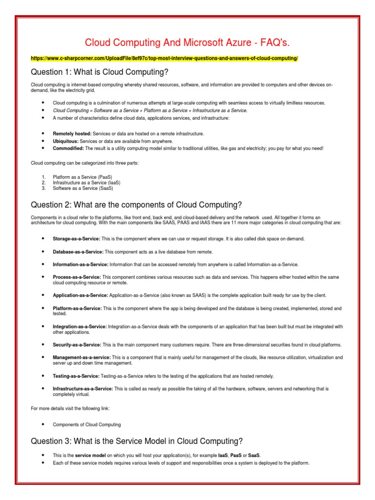Azure Cloud Computing Overview | PDF | Cloud Computing | Microsoft Azure