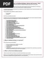 SQL Interview Questions On Database Backups