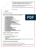 SQL Interview Questions On Database Backups