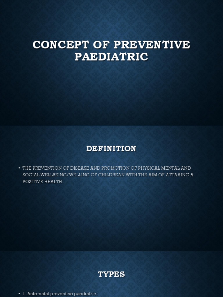 Preventive Pediatrics: Concepts and Care | PDF | Medical Specialties ...