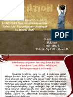 Nilai Dan Norma Konstitusi UUD NKRI 1945 Dan Konstitusionalitas Ketentuan Perundangan-Undangan Di Bawah UUD