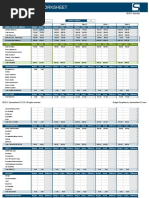 Weekly Budget Worksheet: © 2013 Spreadsheet123 LTD All Rights ...