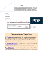Characteristics of Laser Light: Coherent