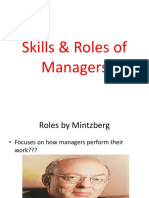 Skills and Roles of Manager