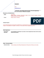 Graduate CV Template