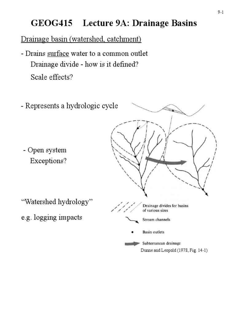 Understanding Drainage Basins and Water Balance | PDF | Drainage Basin ...