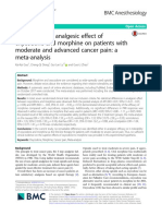 Comparison of Analgesic Effect of Oxycodone and Morphine On Patients With Moderate and Advanced Cancer Pain: A Meta-Analysis