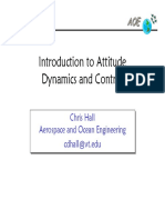 Introduction To Attitude Dynamics and Control: Chris Hall Aerospace and Ocean Engineering Cdhall@vt - Edu