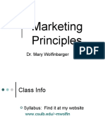 Marketing Principles: Dr. Mary Wolfinbarger