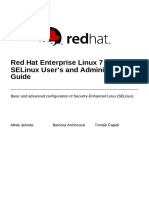 Red Hat Enterprise Linux 7 Selinux User'S and Administrator'S Guide
