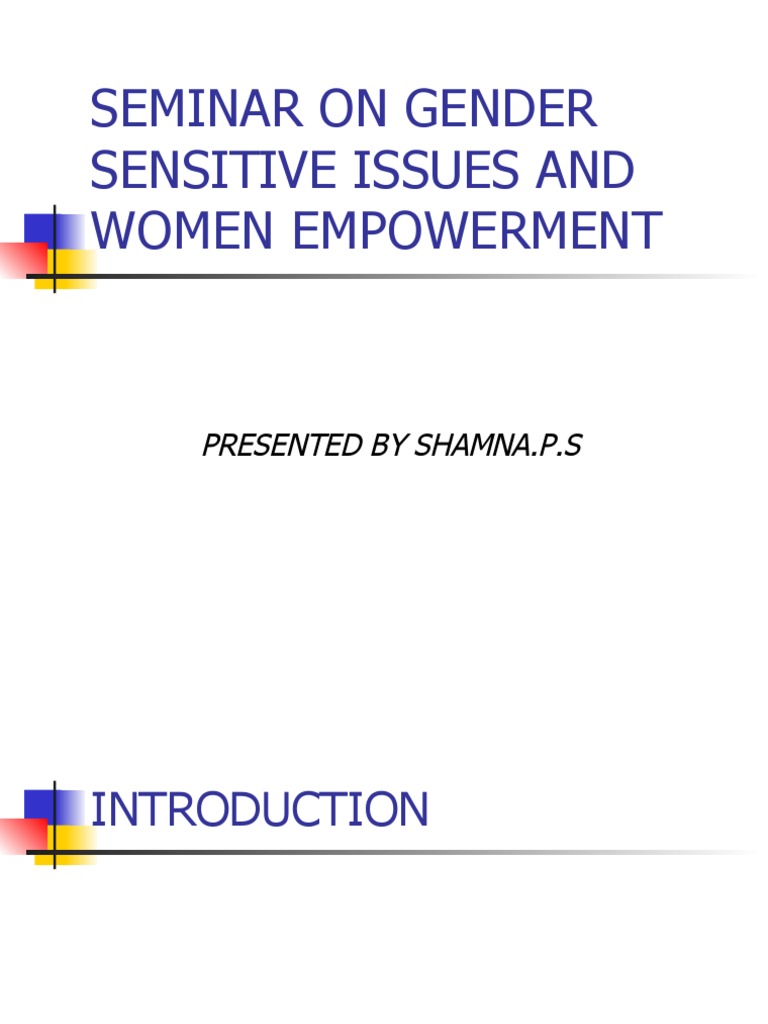 Seminar on Gender Issues & Women's Empowerment | PDF | Social Science ...