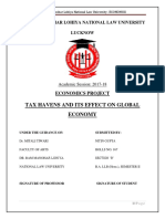 Tax Havens and Its Effect On Global Economy: Economics Project