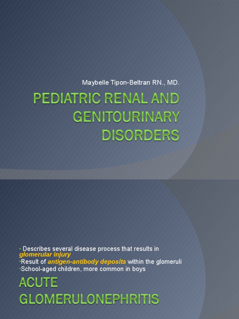Glomerular Injury in Children: Causes & Management | PDF | Dialysis ...