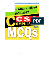 CSS Solved Papers 2005-2017 Pakistan Affairs (MCQS) PDF