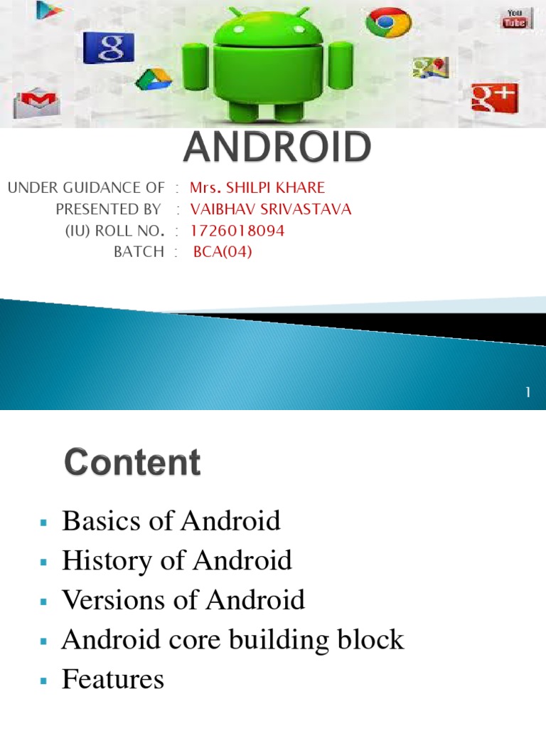 Core Building Blocks of Android | PDF | Android (Operating System ...