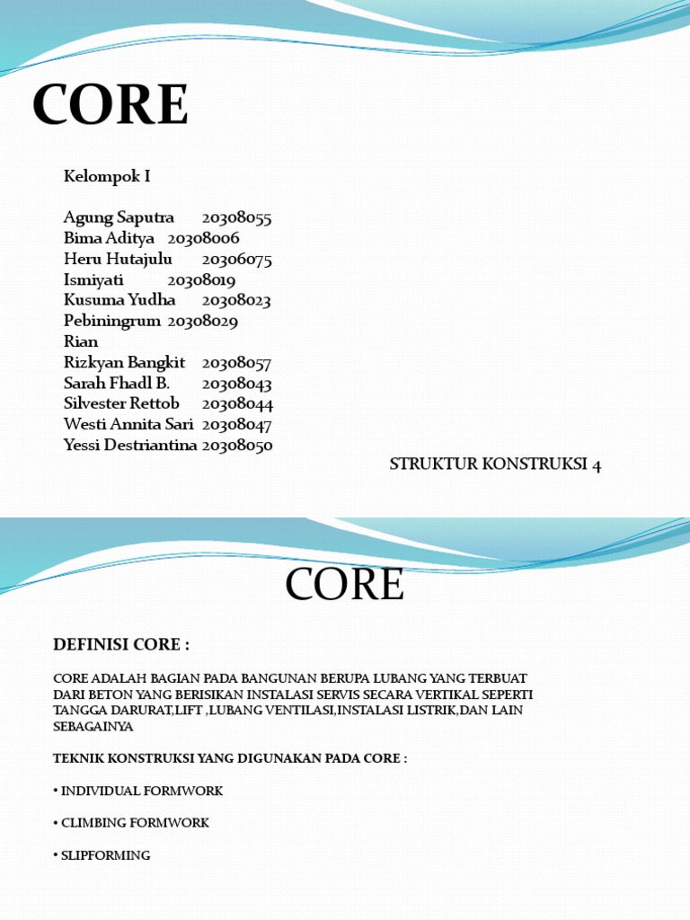 Struktur dan Jenis Core Bangunan | PDF