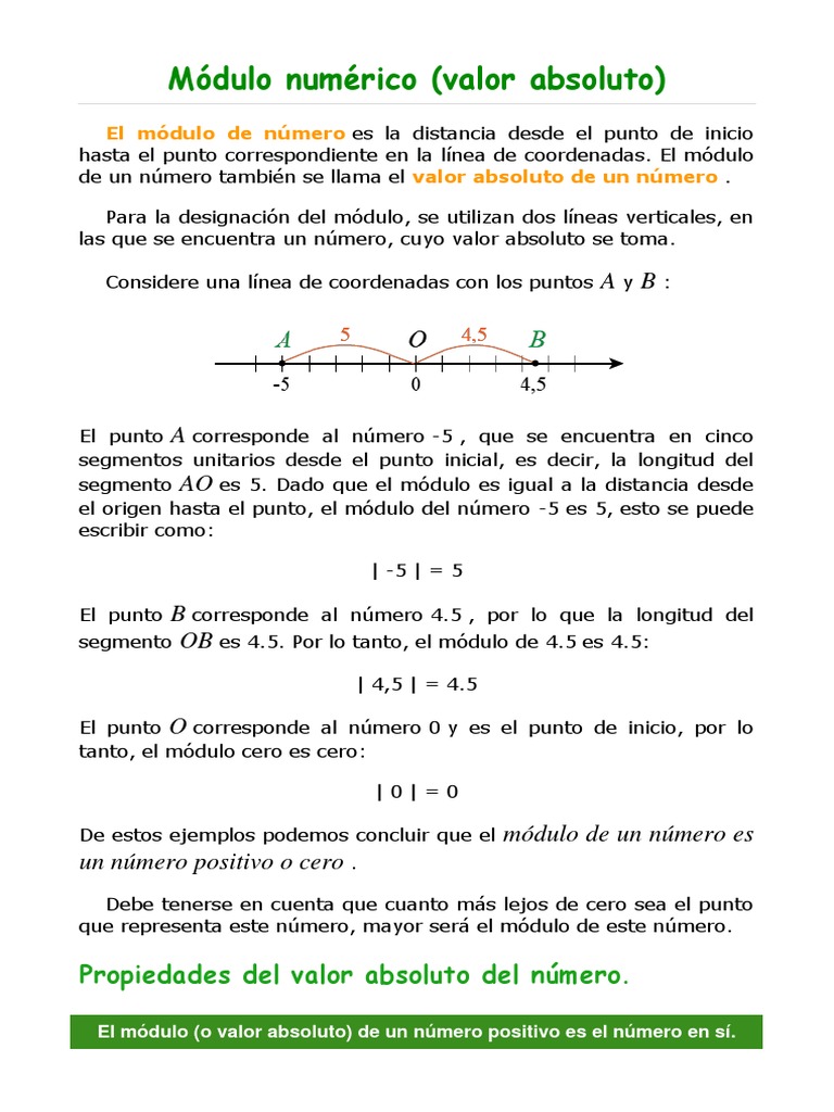 Definición y propiedades del módulo | PDF
