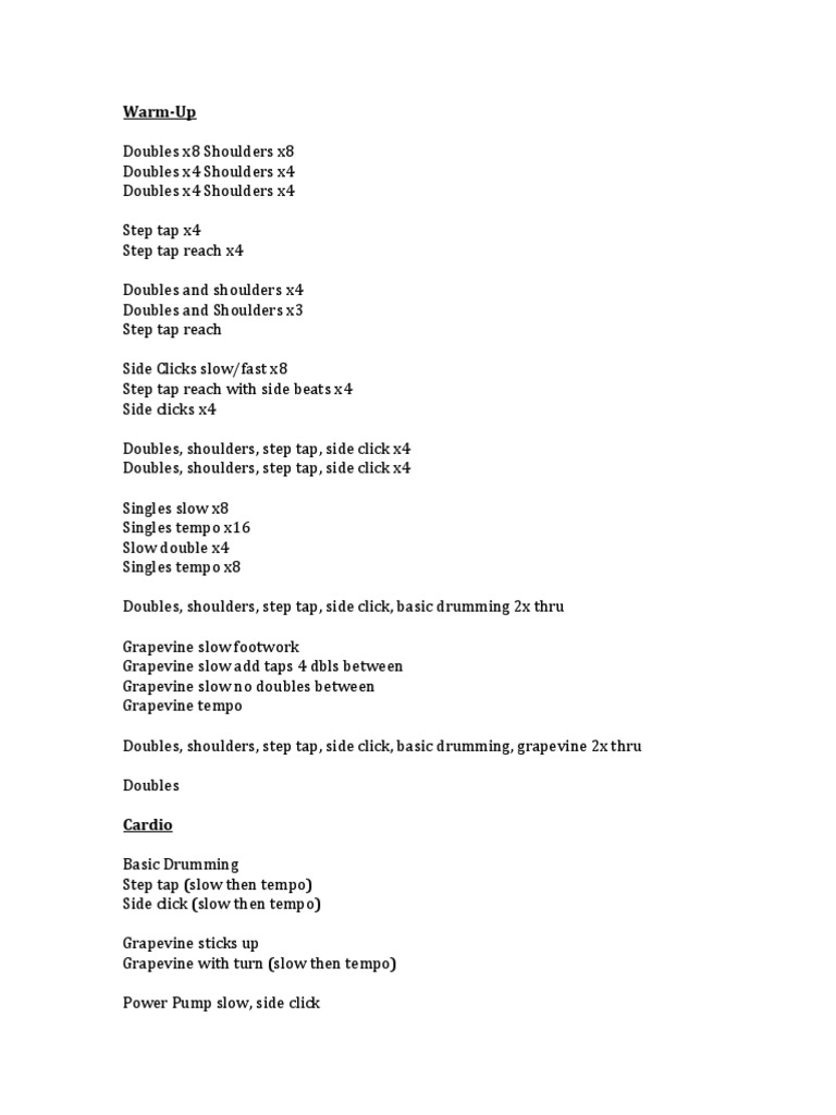 Drums Alive Routine 1 Download Free PDF Rhythm Dances