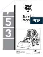 Manual Service Bobcat 753 Skid Steer Loader Safety Identificacion Systems Components Engine Specifications PDF