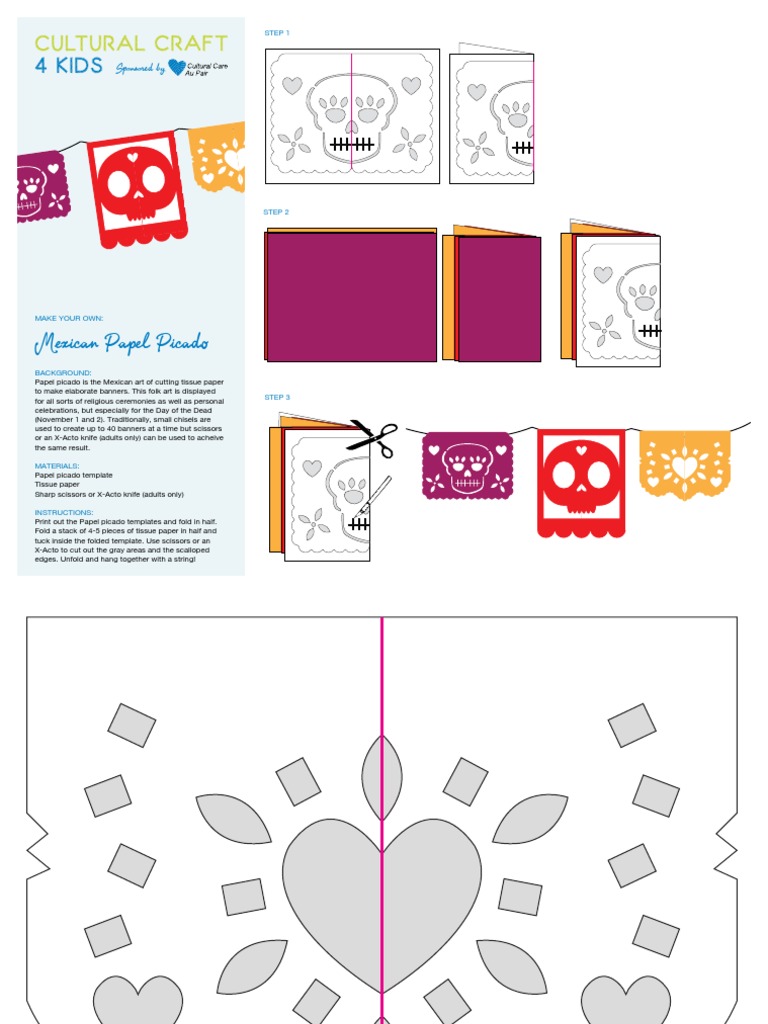 Mexico PapelPicado PDF | PDF for Free Printable Papel Picado Template Pdf