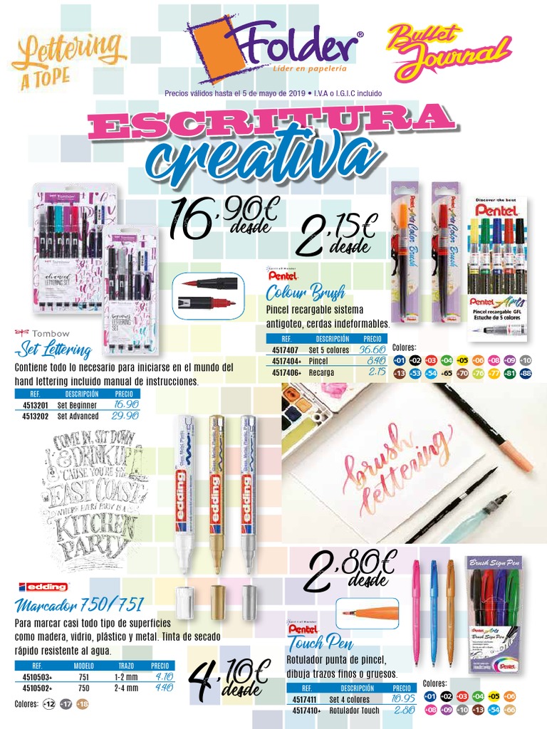 2019 Catalogo Folder Especial Lettering PDF | PDF | Artes plásticas ...