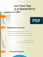 Long-Distance Travel Time Experiences of Selected M11E Students of JRU