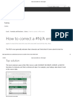 How To Correct A #N - A Error - Office Support