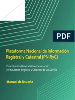 Plataforma Nacional de Información Registral y Catastral (PNIRyC