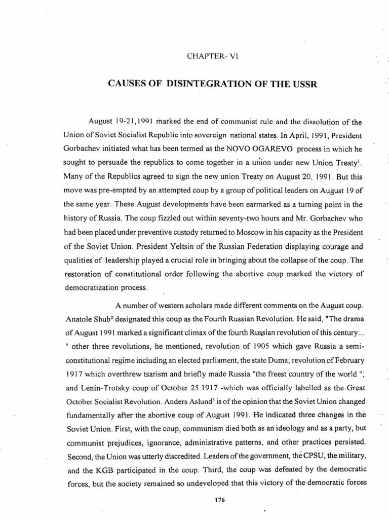 Causes of Disintegration of The Ussr: Ru Ian | PDF | Republics Of The ...
