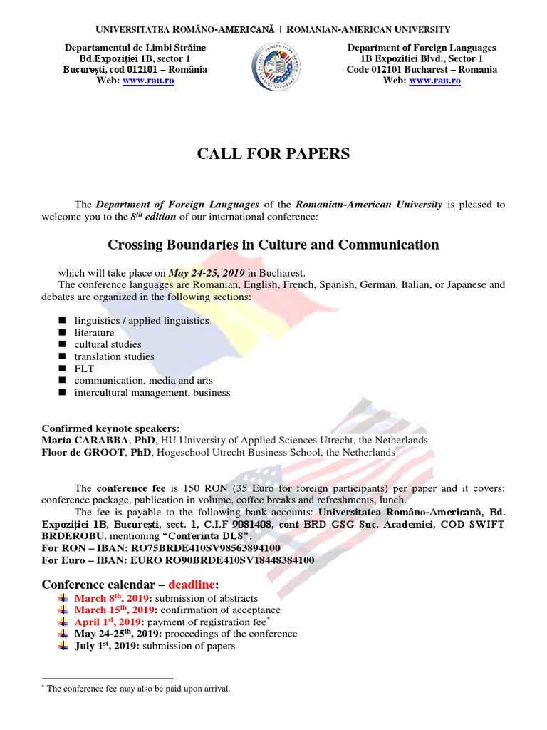 Cfp Ura Dls 2019 En 2 Cognitive Science Psychology