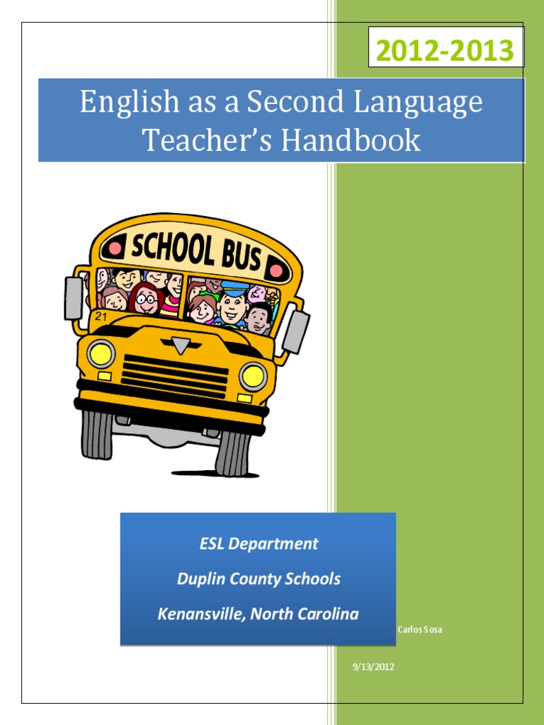 ESL Teacher's Handbook 2012-2013 | PDF | English As A Second Or Foreign ...