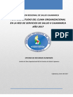 Plan para Estudio de Clima Organizacional Red Cajamarca