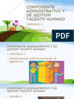 Componente Administrativo y de Gestion Talento Humano