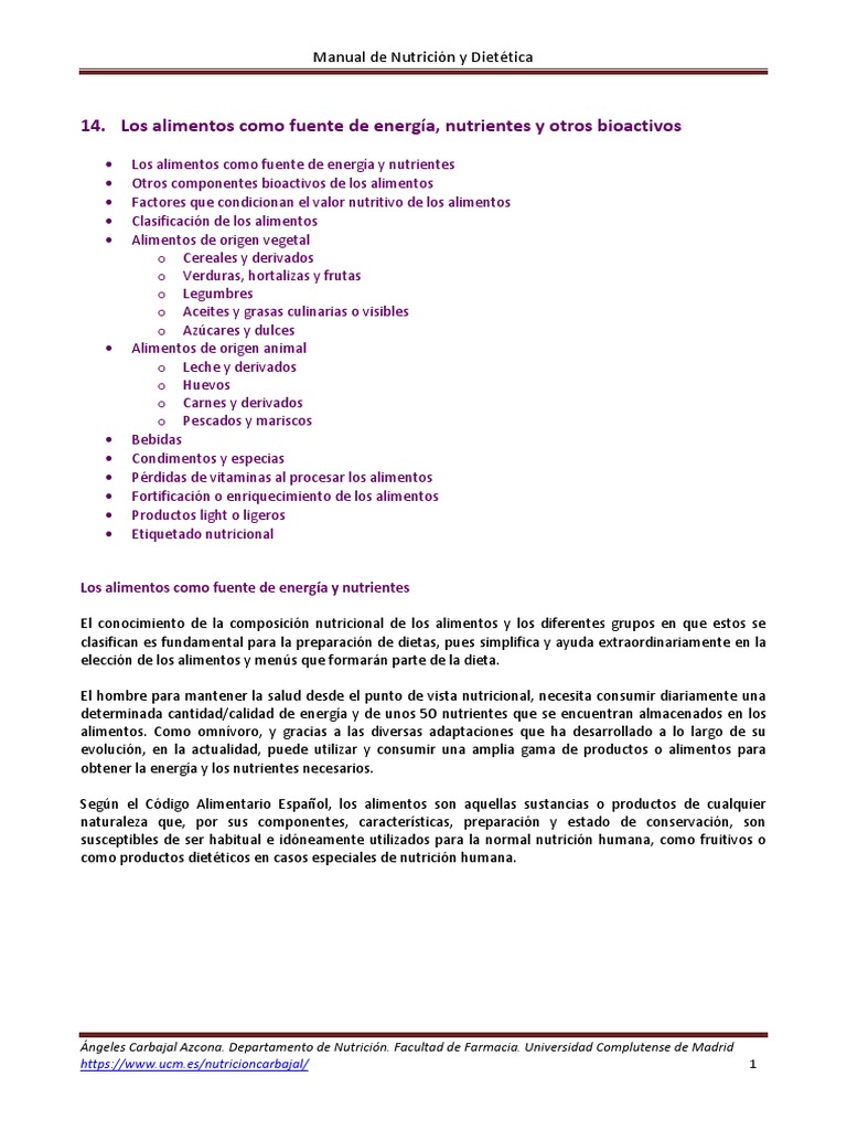Manual de Nutricion y Dietetica PDF | PDF | Alimentos | Nutrición