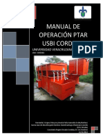 Manual de Operacion PTAR USBI Cordoba