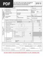 Indian Income Tax Return Acknowledgement: Name of Premises/Building/Village