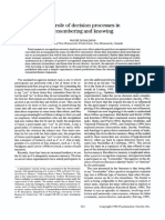 The Role Ofdecisionprocessesin Remembering and Knowing PDF
