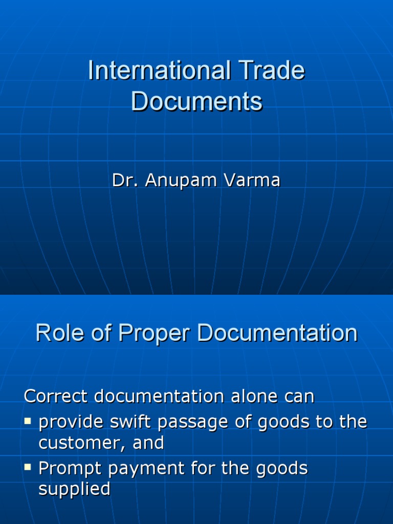 International Trade Documentation