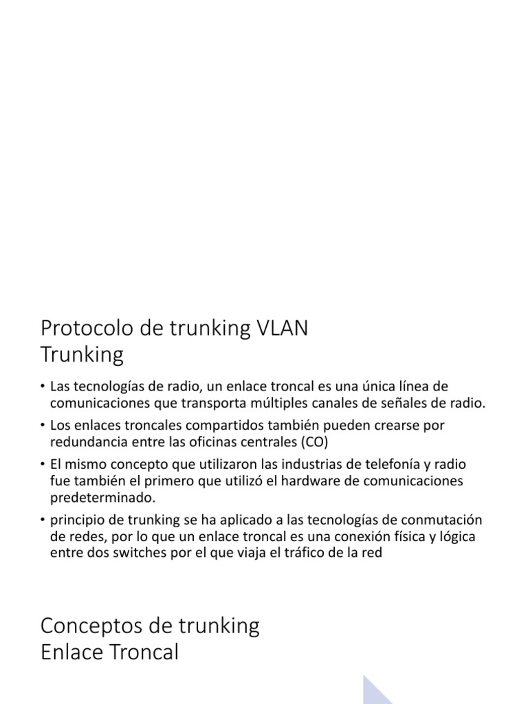 Trunking | PDF | Conmutador de red | Red de arquitectura