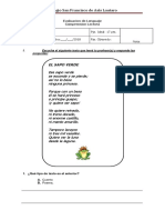 Evaluacion de Lenguaje Comprension Lectora